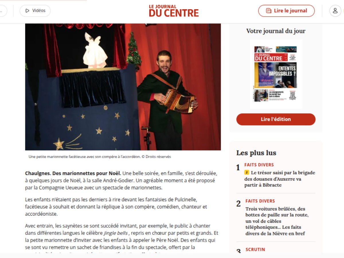 Presse — Spectacles de Noël